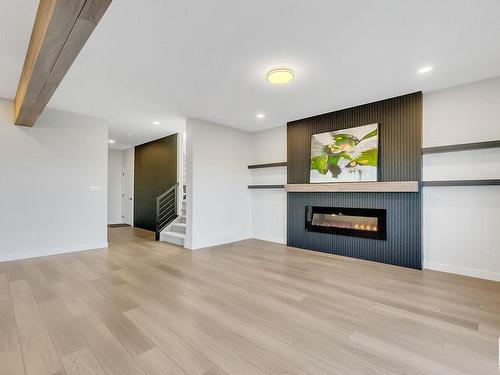 46 Edgefield Way, St. Albert, AB - Indoor Photo Showing Living Room With Fireplace