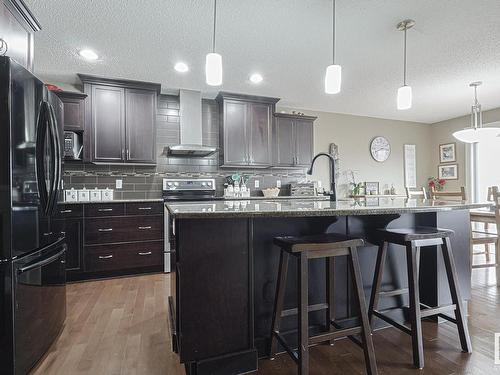 25 Sedona Place, Fort Saskatchewan, AB - Indoor Photo Showing Kitchen With Upgraded Kitchen