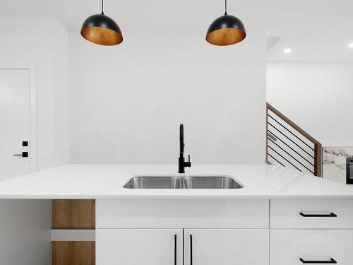 11412 123 Street, Edmonton, AB - Indoor Photo Showing Kitchen With Double Sink