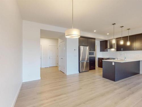 3447 Craig Landing, Edmonton, AB - Indoor Photo Showing Kitchen With Stainless Steel Kitchen With Upgraded Kitchen