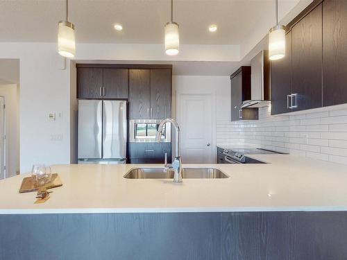 3447 Craig Landing, Edmonton, AB - Indoor Photo Showing Kitchen With Double Sink With Upgraded Kitchen