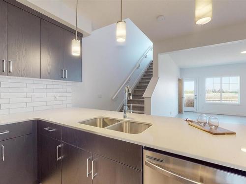 3447 Craig Landing, Edmonton, AB - Indoor Photo Showing Kitchen With Double Sink With Upgraded Kitchen