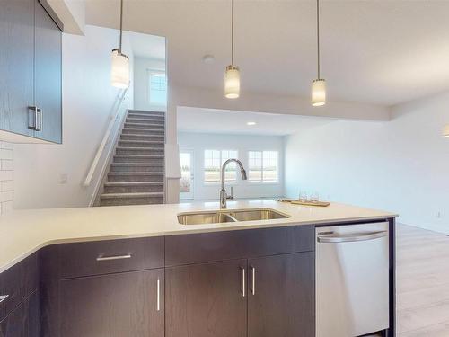 3447 Craig Landing, Edmonton, AB - Indoor Photo Showing Kitchen With Double Sink With Upgraded Kitchen