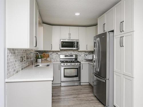 4604 43 Street, Beaumont, AB - Indoor Photo Showing Kitchen With Stainless Steel Kitchen