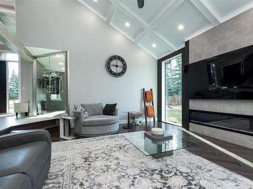 121 52514 Rge Rd 223, Rural Strathcona County, AB - Indoor Photo Showing Living Room With Fireplace