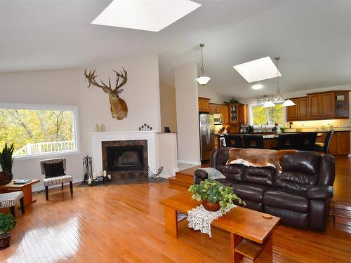 23 53301 Rge Road 32, Rural Parkland County, AB - Indoor Photo Showing Living Room With Fireplace