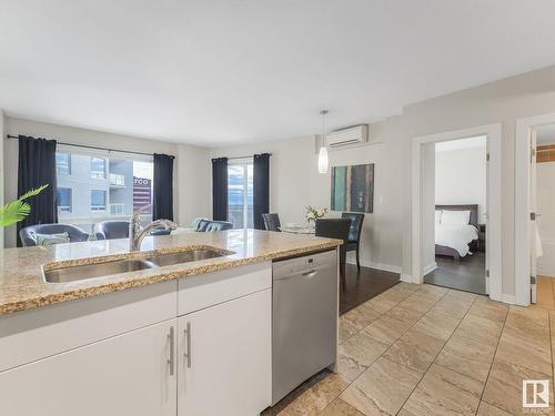 1905 10152 104 Street, Edmonton, AB - Indoor Photo Showing Kitchen With Double Sink