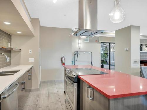 102 11080 Ellerslie Road, Edmonton, AB - Indoor Photo Showing Kitchen With Double Sink