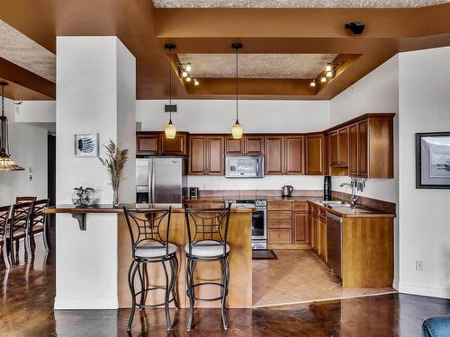 801 10106 105 Street, Edmonton, AB - Indoor Photo Showing Kitchen With Double Sink