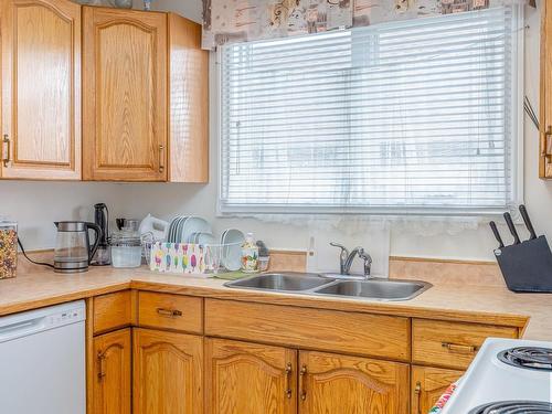 7607 128 Avenue, Edmonton, AB - Indoor Photo Showing Kitchen With Double Sink