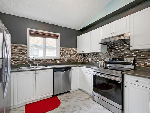 15037 135A St Nw, Edmonton, AB - Indoor Photo Showing Kitchen With Stainless Steel Kitchen With Double Sink With Upgraded Kitchen