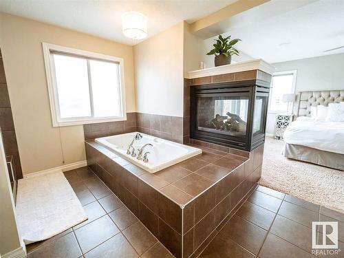 1618 Wates Close, Edmonton, AB - Indoor Photo Showing Bathroom With Fireplace