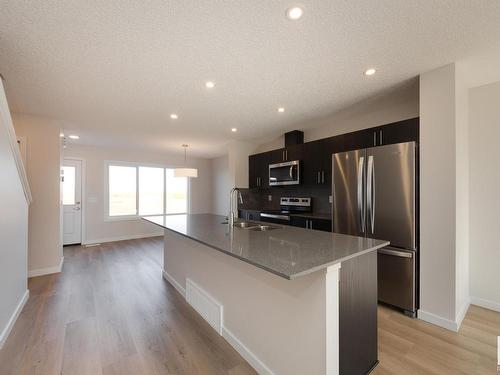 2452 Trumpeter Way, Edmonton, AB - Indoor Photo Showing Kitchen With Stainless Steel Kitchen