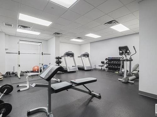 502 10180 104 Street Nw, Edmonton, AB - Indoor Photo Showing Gym Room