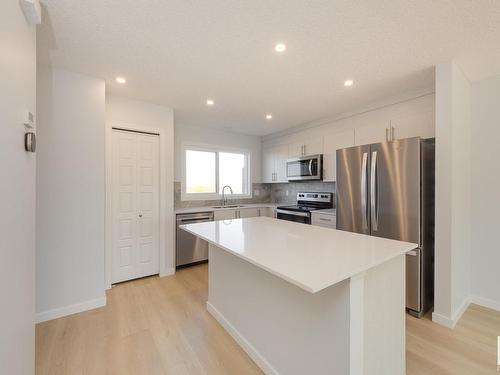 2456 Trumpeter Way, Edmonton, AB - Indoor Photo Showing Kitchen With Stainless Steel Kitchen With Upgraded Kitchen