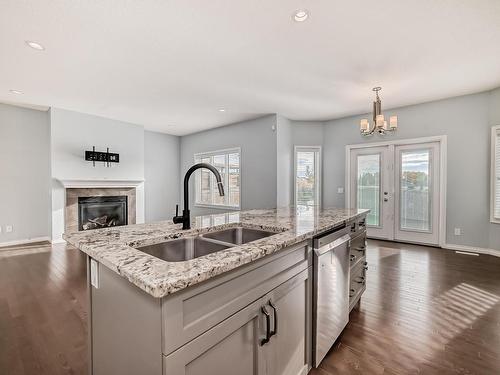 3 Riviere Terrace, St. Albert, AB - Indoor Photo Showing Kitchen With Double Sink With Upgraded Kitchen