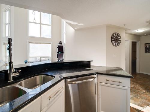 504 10033 116 Street, Edmonton, AB - Indoor Photo Showing Kitchen With Double Sink