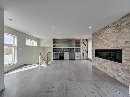 2503 Cameron Ravine Landing, Edmonton, AB - Indoor With Fireplace