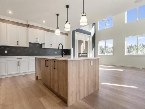 Spruce Grove, AB - Indoor Photo Showing Kitchen With Upgraded Kitchen