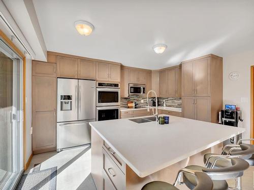 208 Grandisle Point(E) Nw, Edmonton, AB - Indoor Photo Showing Kitchen With Double Sink