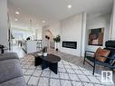 403 32 Street, Edmonton, AB  - Indoor Photo Showing Living Room With Fireplace 