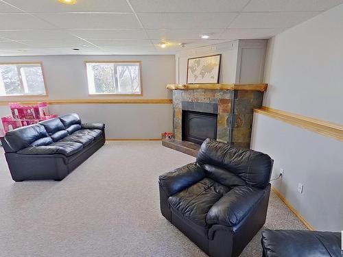 5113 Twp Rd 592A, Rural Barrhead County, AB - Indoor Photo Showing Living Room With Fireplace