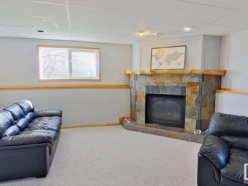 5113 Twp Rd 592A, Rural Barrhead County, AB - Indoor Photo Showing Living Room With Fireplace