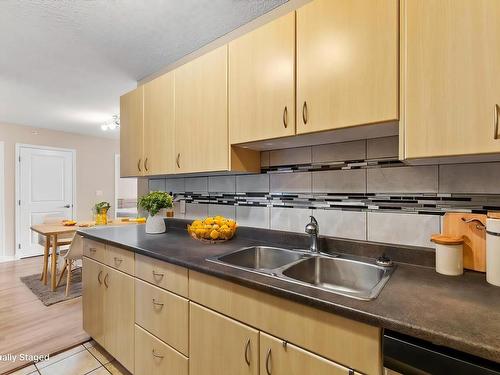 1405 10180 104 Street, Edmonton, AB - Indoor Photo Showing Kitchen With Double Sink