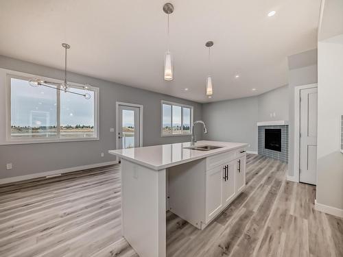 10238 92A Avenue, Morinville, AB - Indoor Photo Showing Kitchen With Double Sink