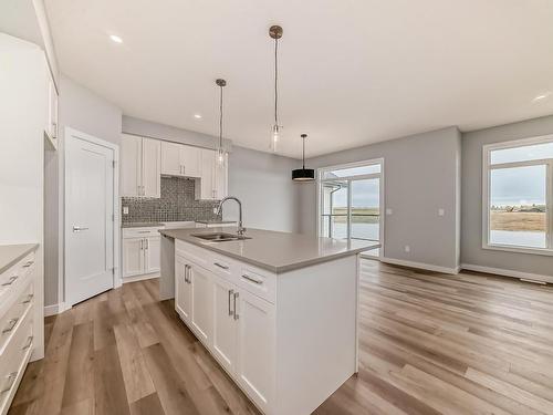 10214 92A Avenue, Morinville, AB - Indoor Photo Showing Kitchen With Double Sink With Upgraded Kitchen