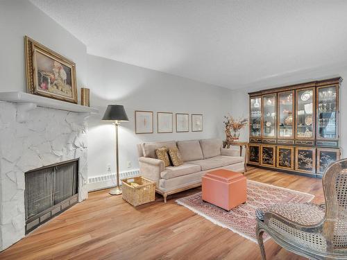 203 10421 93 Street, Edmonton, AB - Indoor Photo Showing Living Room With Fireplace