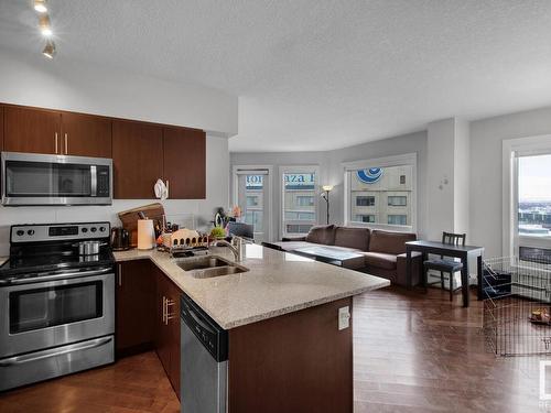 1801 10152 104 Street, Edmonton, AB - Indoor Photo Showing Kitchen With Double Sink