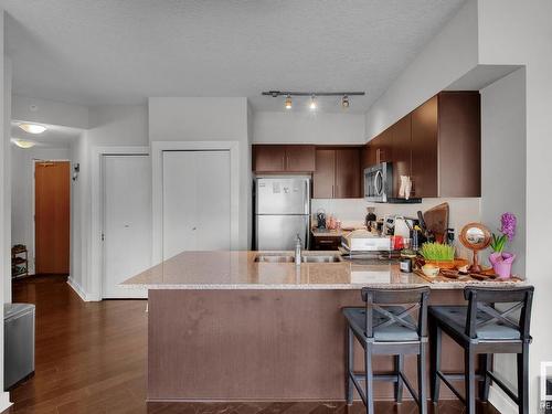 1801 10152 104 Street, Edmonton, AB - Indoor Photo Showing Kitchen With Double Sink