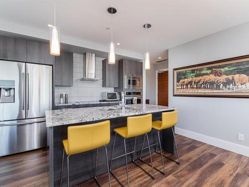 1701 11969 Jasper Avenue, Edmonton, AB - Indoor Photo Showing Kitchen With Stainless Steel Kitchen With Upgraded Kitchen