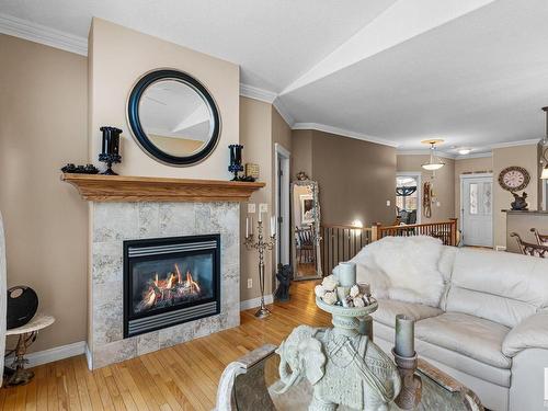 7 13808 155 Avenue, Edmonton, AB - Indoor Photo Showing Living Room With Fireplace