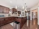 3503 Goodridge Bay Nw, Edmonton, AB  - Indoor Photo Showing Kitchen With Stainless Steel Kitchen With Upgraded Kitchen 