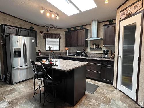 4607 57 Street, Two Hills, AB - Indoor Photo Showing Kitchen With Stainless Steel Kitchen