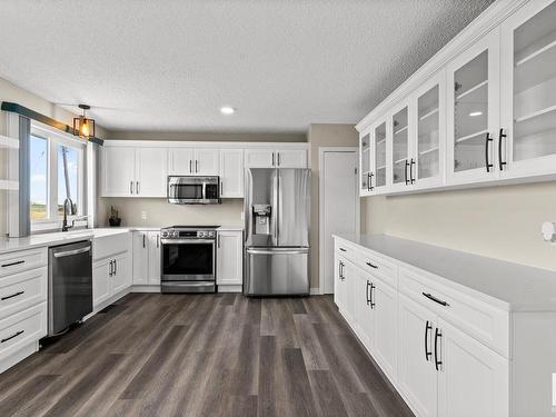 153080 Twp Rd 565, Rural Two Hills County, AB - Indoor Photo Showing Kitchen With Stainless Steel Kitchen