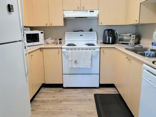 108D 122 Westpark, Fort Saskatchewan, AB - Indoor Photo Showing Kitchen With Double Sink