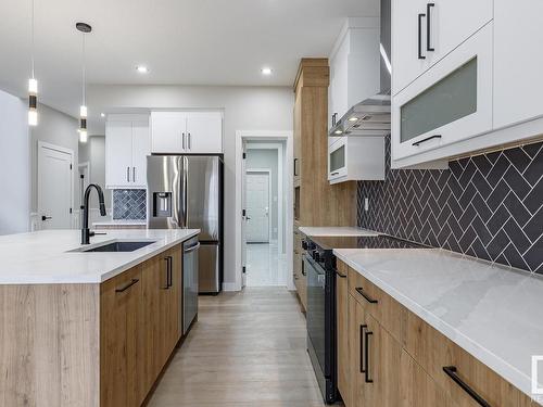 516 Merlin Landing Landing, Edmonton, AB - Indoor Photo Showing Kitchen With Upgraded Kitchen