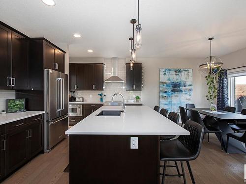 44 Amesbury Wynd, Sherwood Park, AB - Indoor Photo Showing Kitchen With Upgraded Kitchen