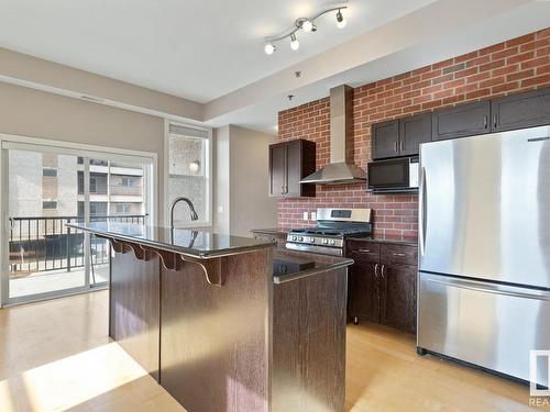 204 8223 99 Street, Edmonton, AB - Indoor Photo Showing Kitchen With Stainless Steel Kitchen