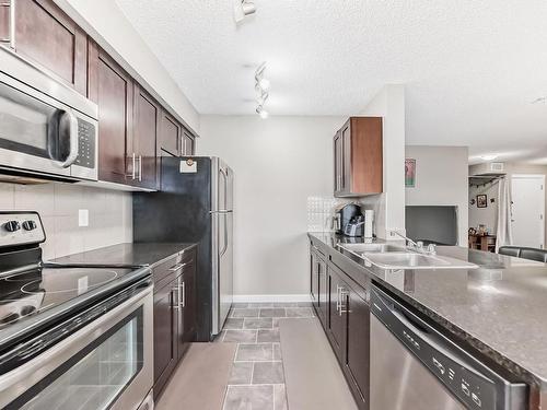 202 5390 Chappelle Road, Edmonton, AB - Indoor Photo Showing Kitchen With Double Sink