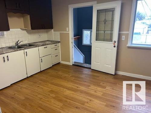 10341 149 Street, Edmonton, AB - Indoor Photo Showing Kitchen With Double Sink