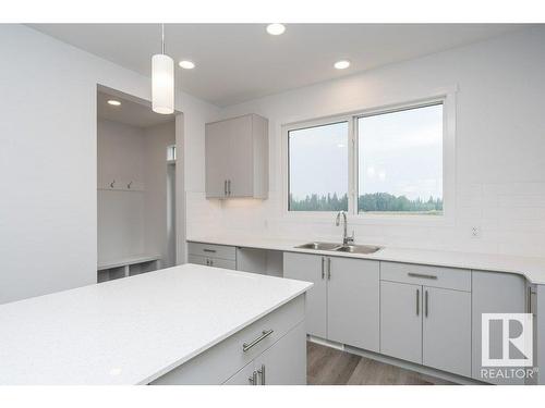 2433 Trumpeter Way, Edmonton, AB - Indoor Photo Showing Kitchen With Double Sink