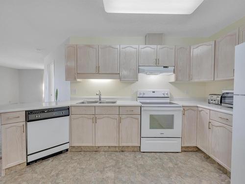 403 9760 176 Street, Edmonton, AB - Indoor Photo Showing Kitchen With Double Sink