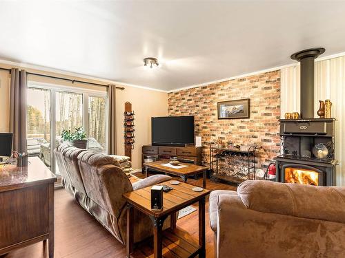 48030B Rge Road 85, Rural Brazeau County, AB - Indoor Photo Showing Living Room With Fireplace