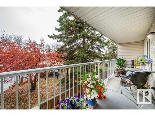 201 5125 Riverbend Road, Edmonton, AB - Outdoor With Balcony With Deck Patio Veranda With Exterior