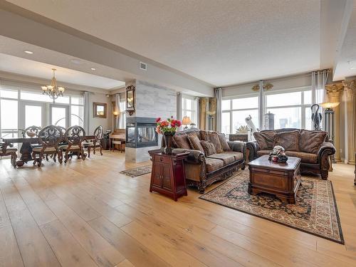 2004 9020 Jasper Avenue, Edmonton, AB - Indoor Photo Showing Living Room