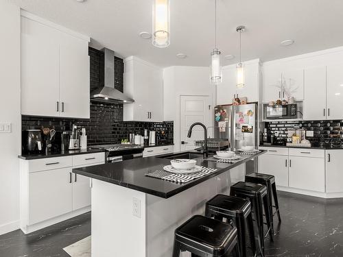 4108 Hawthorn Court, Edmonton, AB - Indoor Photo Showing Kitchen With Upgraded Kitchen